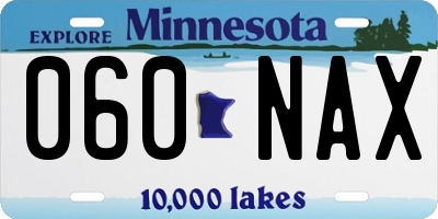MN license plate 060NAX