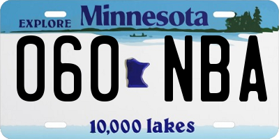 MN license plate 060NBA