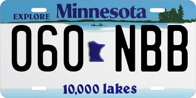 MN license plate 060NBB