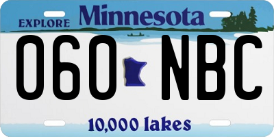 MN license plate 060NBC