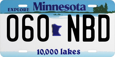 MN license plate 060NBD