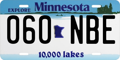 MN license plate 060NBE