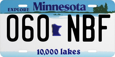 MN license plate 060NBF