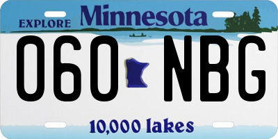 MN license plate 060NBG