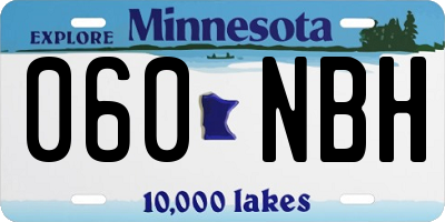 MN license plate 060NBH
