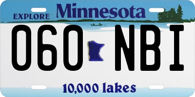 MN license plate 060NBI
