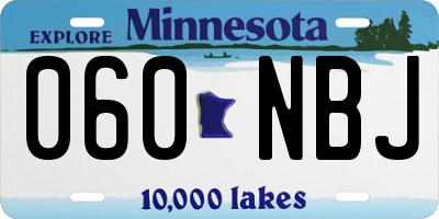 MN license plate 060NBJ