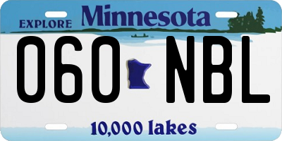 MN license plate 060NBL
