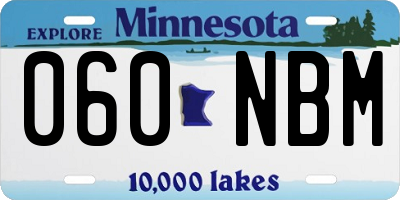 MN license plate 060NBM