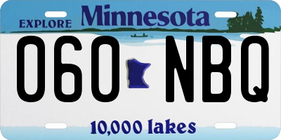 MN license plate 060NBQ