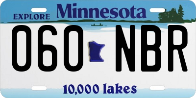 MN license plate 060NBR