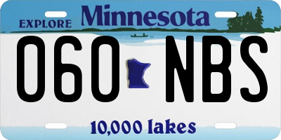 MN license plate 060NBS