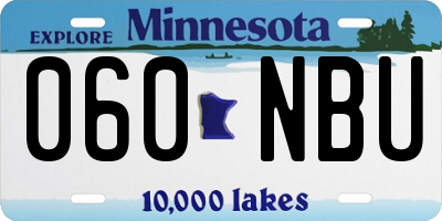 MN license plate 060NBU