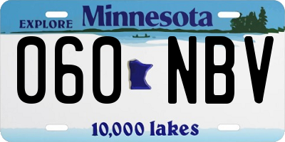 MN license plate 060NBV