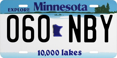 MN license plate 060NBY