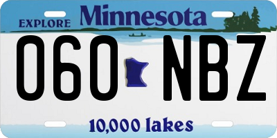 MN license plate 060NBZ