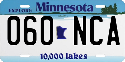 MN license plate 060NCA