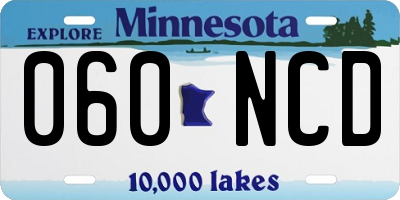 MN license plate 060NCD