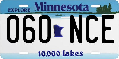 MN license plate 060NCE