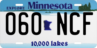 MN license plate 060NCF