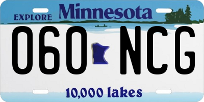 MN license plate 060NCG