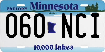 MN license plate 060NCI