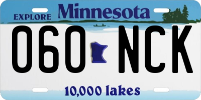 MN license plate 060NCK