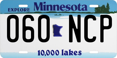 MN license plate 060NCP