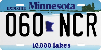 MN license plate 060NCR