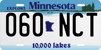 MN license plate 060NCT
