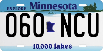 MN license plate 060NCU