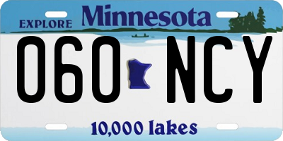 MN license plate 060NCY