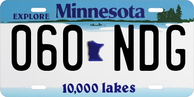 MN license plate 060NDG