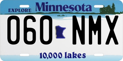 MN license plate 060NMX