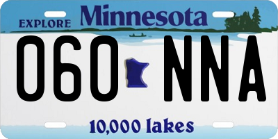 MN license plate 060NNA
