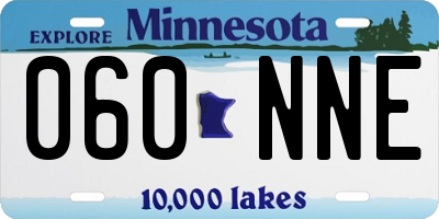 MN license plate 060NNE
