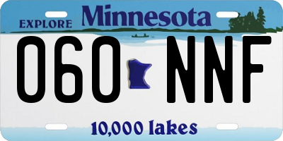MN license plate 060NNF