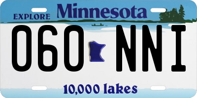 MN license plate 060NNI