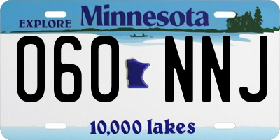 MN license plate 060NNJ