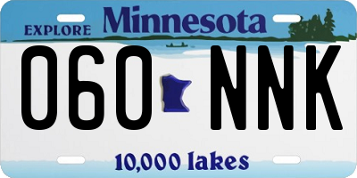 MN license plate 060NNK