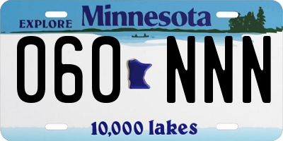 MN license plate 060NNN