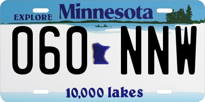 MN license plate 060NNW