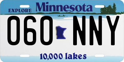 MN license plate 060NNY