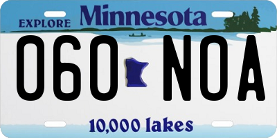 MN license plate 060NOA
