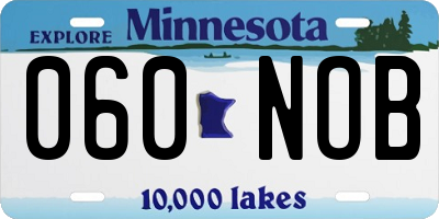 MN license plate 060NOB