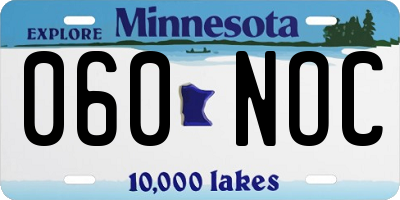 MN license plate 060NOC