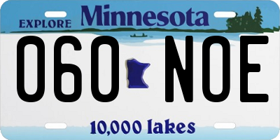 MN license plate 060NOE