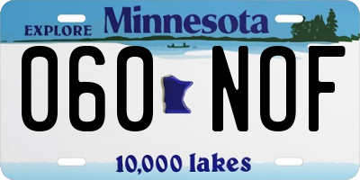 MN license plate 060NOF
