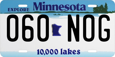 MN license plate 060NOG