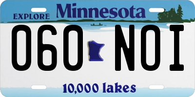 MN license plate 060NOI